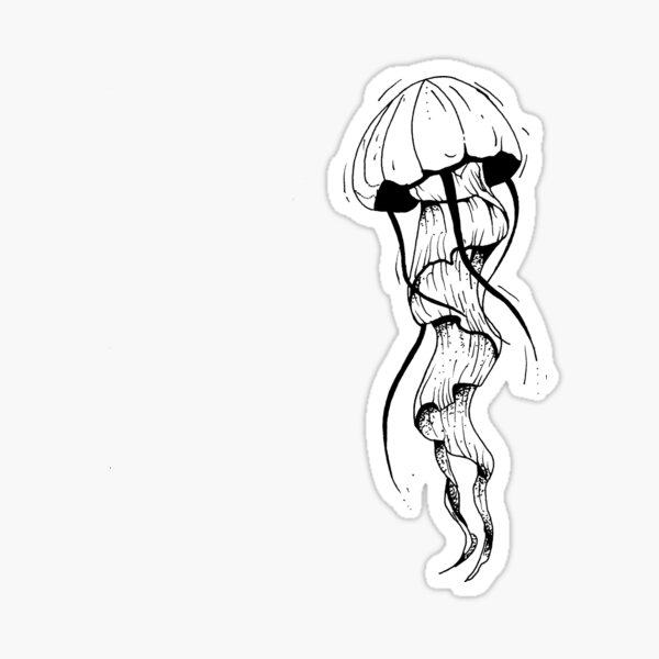 Jellyfish With Scribbled Tentacles Tattoo Idea