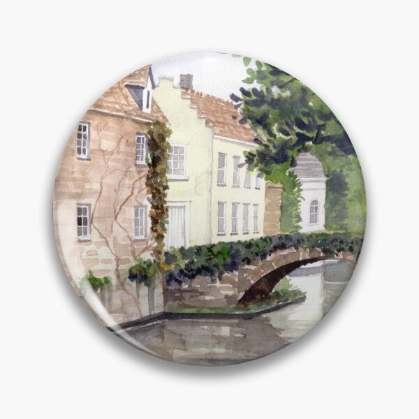 Item preview, Bruges Watercolor Painting by Farida Greenfield designed and sold by Farida Greenfield.