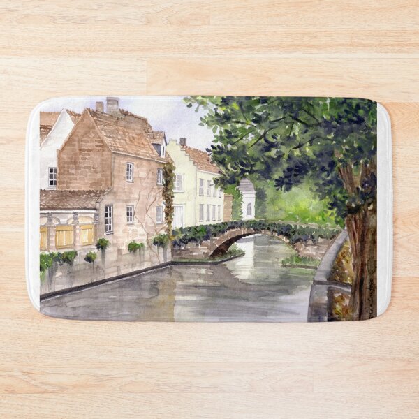 Item preview, Bruges Watercolor Painting by Farida Greenfield designed and sold by Farida Greenfield.