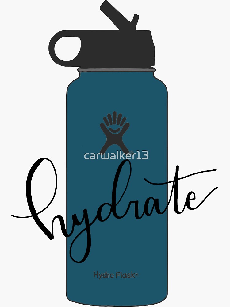 "Hydroflask water bottle hydrate" Sticker by carwalker13 Redbubble