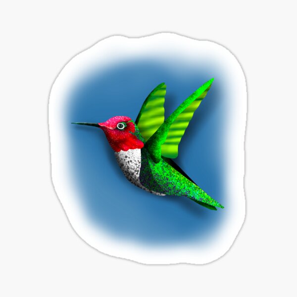 Textured Hummingbird  Sticker
