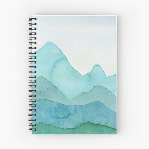 Item preview, Mountains in green, turquoise, blue designed and sold by christianmerz.