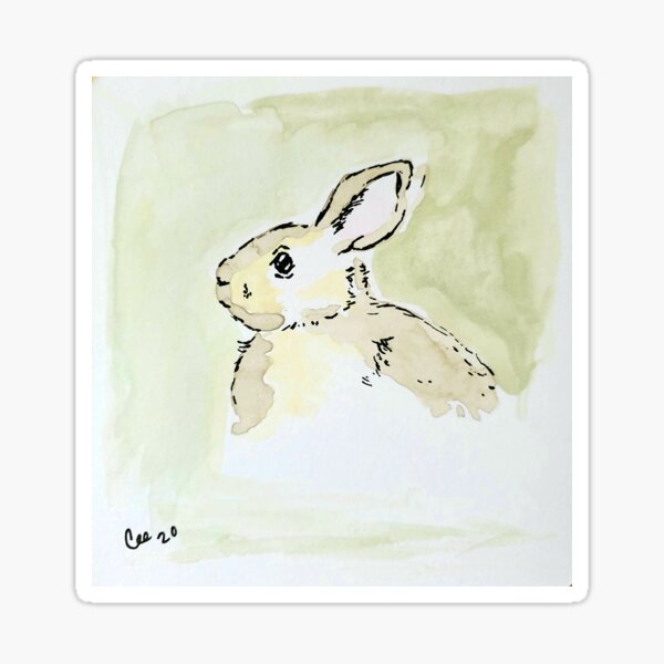 Charming Garden Bunny Sticker
