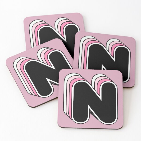Item preview, N letter, retro, alphabet designed and sold by OkihanaShop.