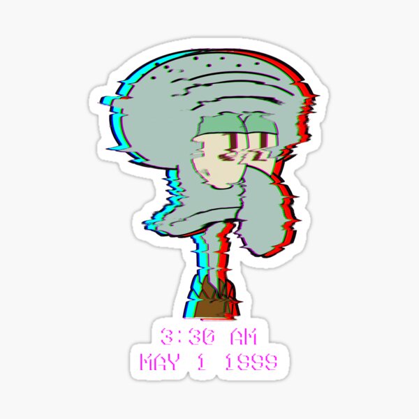 Sad Squidward Meme Stickers.