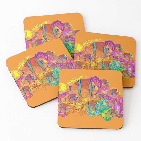 Item preview, The Reef with Striped Tropical Fish designed and sold by Ginny Luttrell.