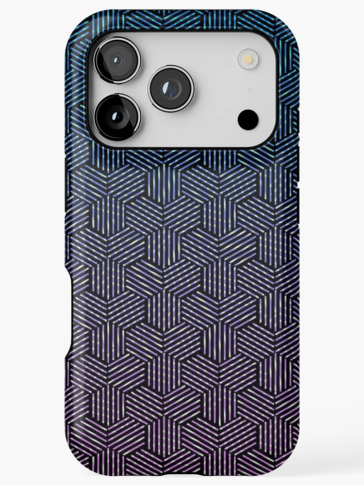 Thumbnail 1 of 4, iPhone Case, Hexagon Rotation Pattern designed and sold by Sitchko.