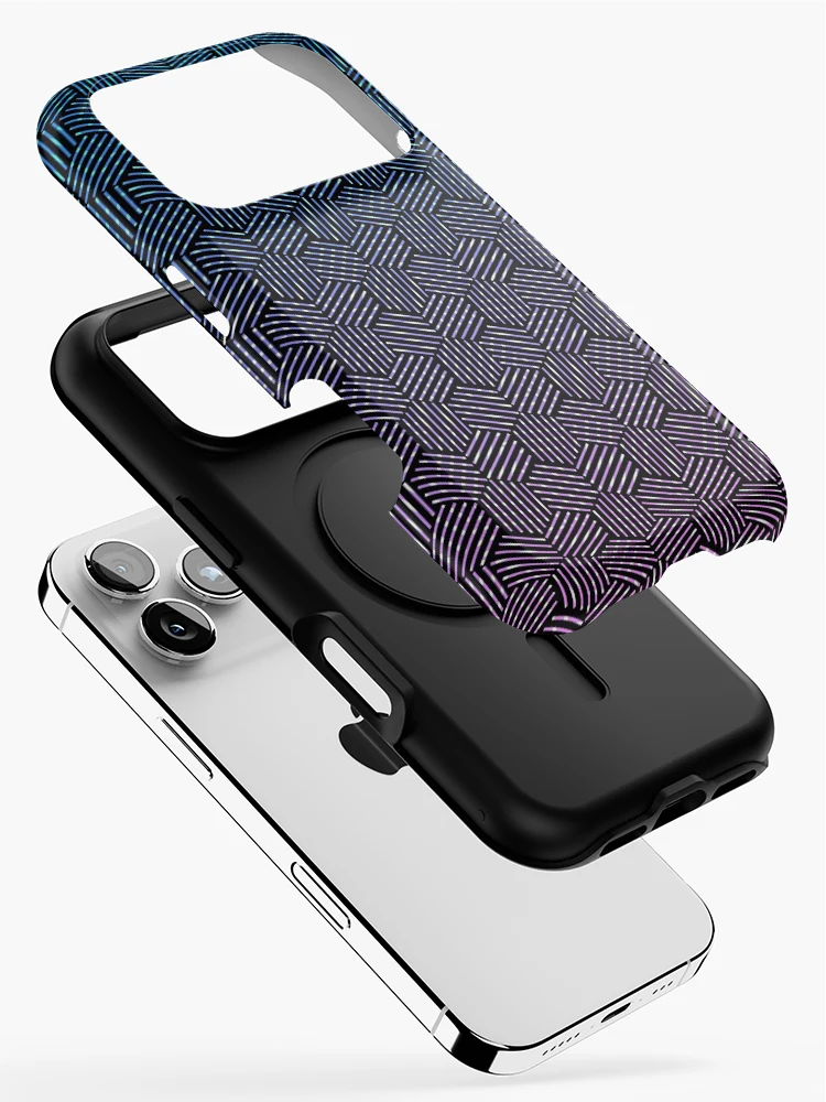 Thumbnail 2 of 4, iPhone Case, Hexagon Rotation Pattern designed and sold by Sitchko.