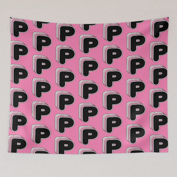 Item preview, P letter, retro, alphabet designed and sold by OkihanaShop.