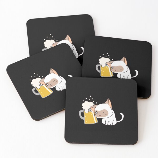 Item preview, Cat beer cats drinking alcohol designed and sold by JonasDesign.