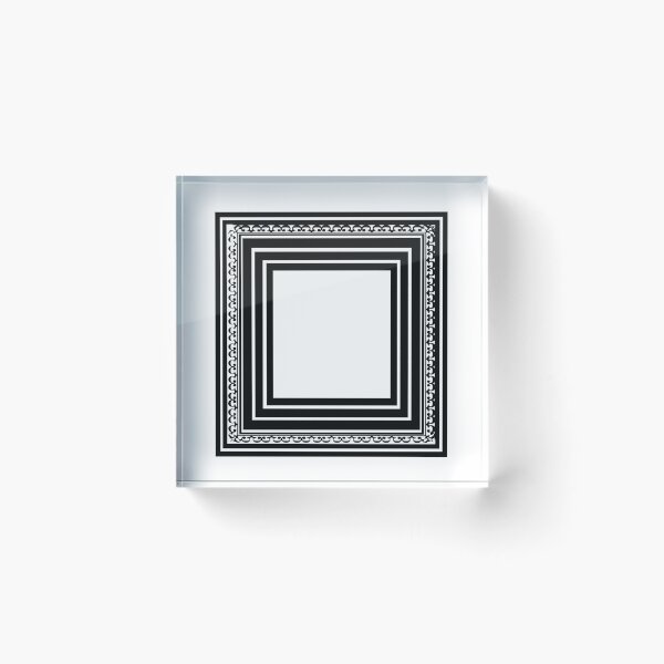 Item preview, BLACK AND WHITE GEOMETRIC GRAPHIC DESIGN SQUARES AND ANGLES designed and sold by Overthetopsm.