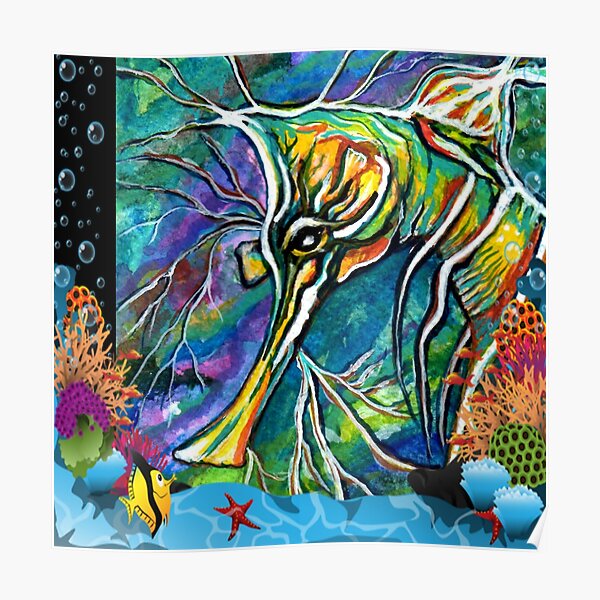 Leafy Sea Dragon by Sheridon Rayment Poster