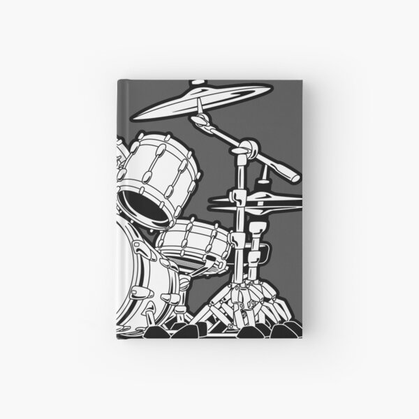 Drum Skull Hardcover Journals Redbubble - roblox id boombox code for fortnite conga