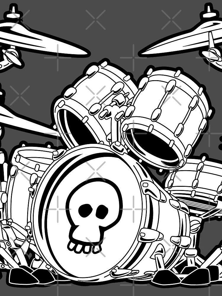 Drum Set Cartoon by hobrath