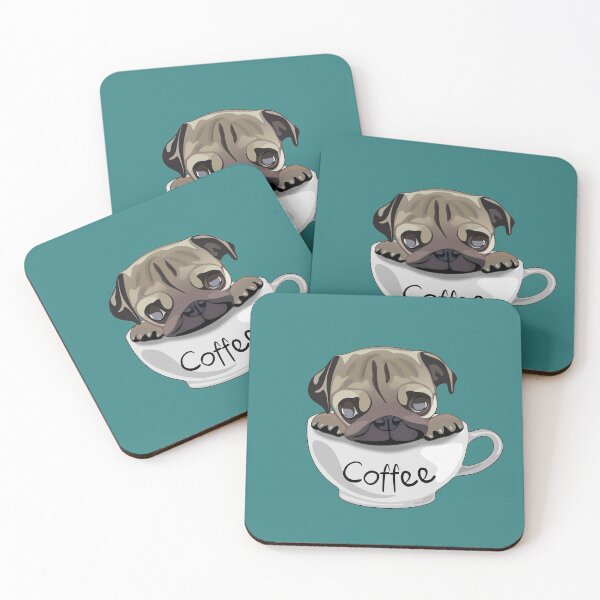 Item preview, Pugs Love Coffee designed and sold by Rahdoo.