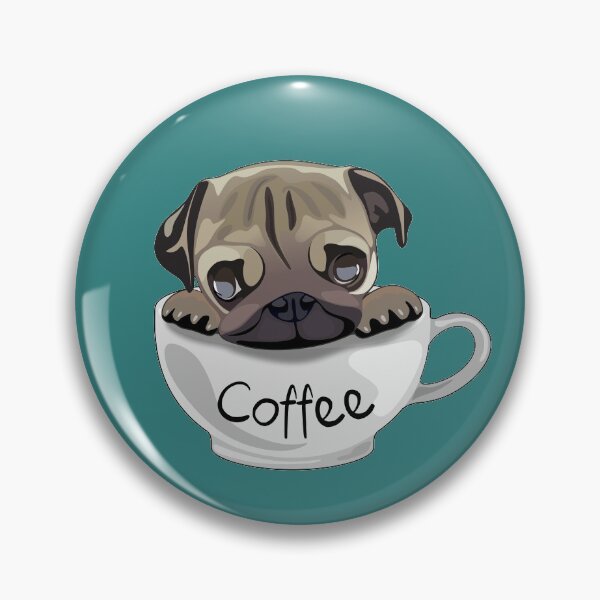 Artikelvorschau, Möpse lieben Kaffee entworfen und verkauft von Rahdoo.