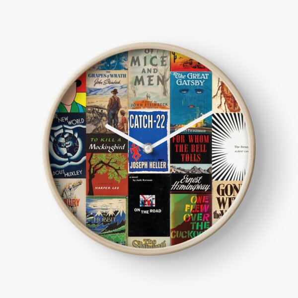 Modern Classics Literature Library Clock