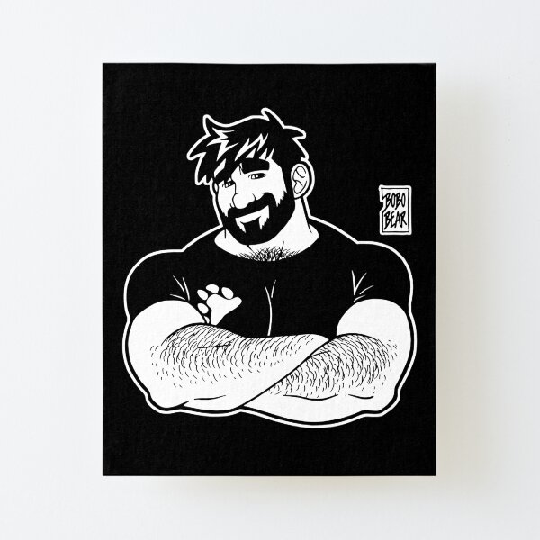 ADAM LIKES CROSSING ARMS - LINEART Canvas Mounted Print