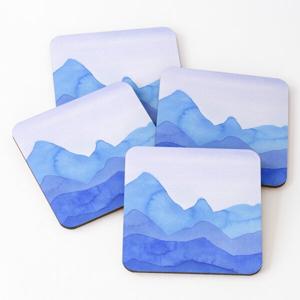 Item preview, Mountains in blue, turquoise, azure designed and sold by christianmerz.