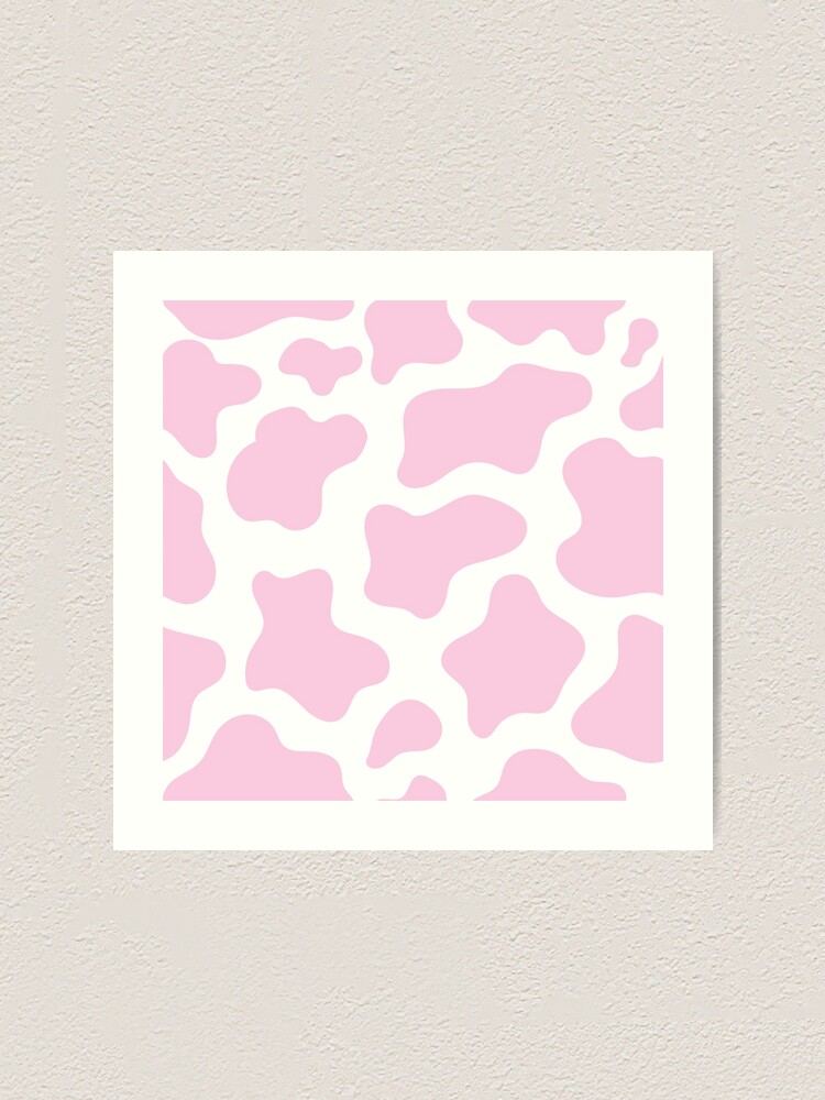 Cute Pink Cow Print Wallpaper by Aesthetic Wall Decor by SB Designs