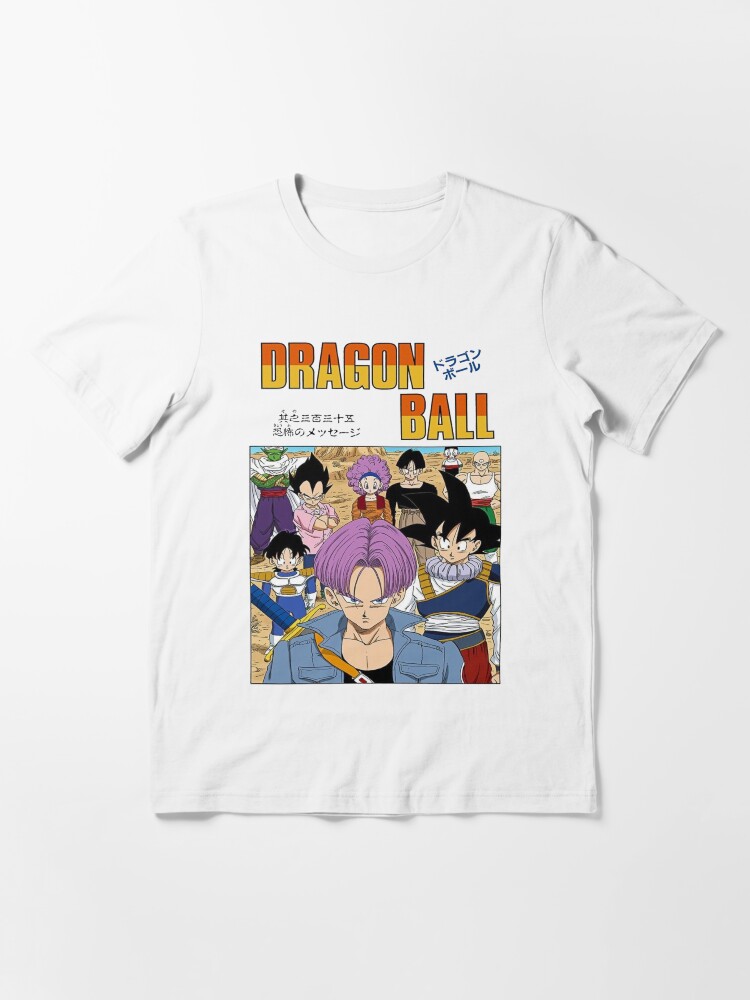 Dragon Ball Z Japanese Anime Characters T-shirt Toei Animation DBZ Gray  Size XL