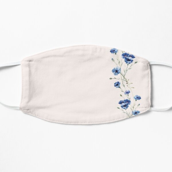 Blue Flower Flat Mask