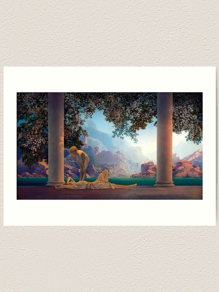 Maxfield Parrish Daybreak 1922 Art Print By Forgottenbeauty Redbubble