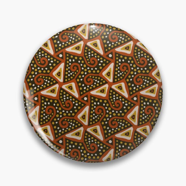 Item preview, Brown, Beige, Golden Brown, and Black Pattern in Dots and Triangles designed and sold by Kashabu.