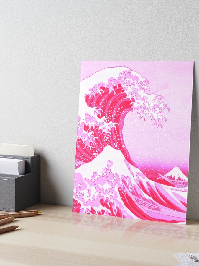 Kanagawa Japanese Art The Great Wave Pink