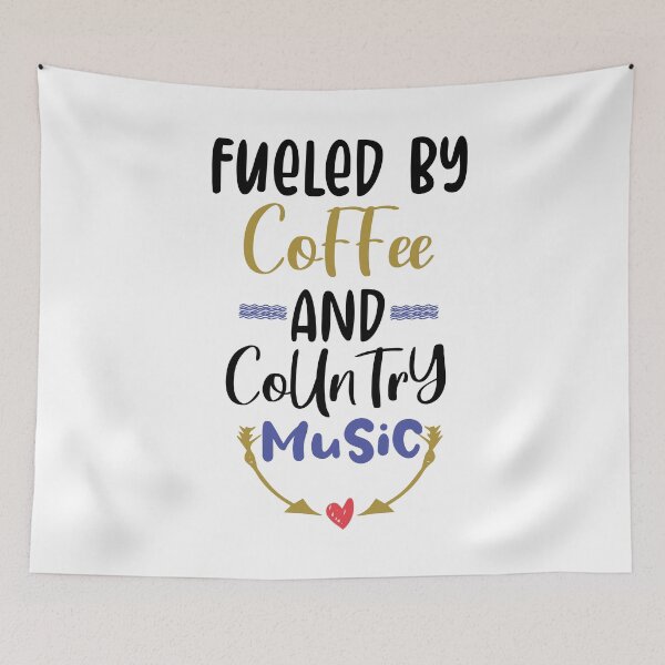 Item preview, Fueled By Coffee And Country Music Shirt, Country Shirt, Coffee Shirt, Music Tee, Shirts For Women, Mom Life designed and sold by Noussairox.