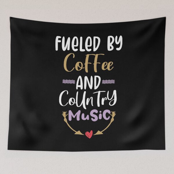 Item preview, Fueled By Coffee And Country Music Shirt, Country Shirt, Coffee Shirt, Music Tee, Shirts For Women, Mom Life designed and sold by Noussairox.
