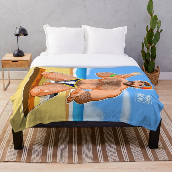 ADAM LIKES SUN LOTION Throw Blanket