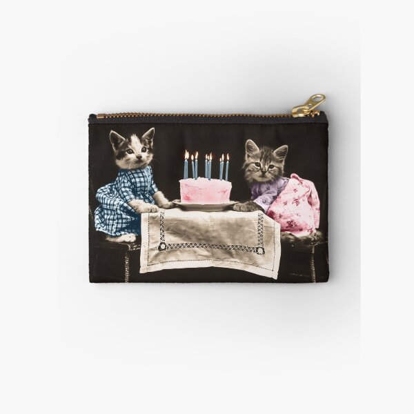 Item preview, Vintage kittens birthday cake designed and sold by Delphimages Art.