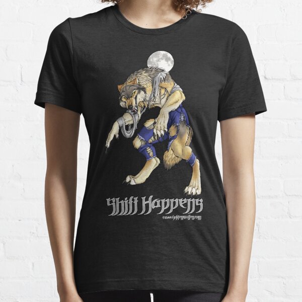 "Shift Happens" Full Moon Werewolf Essential T-Shirt