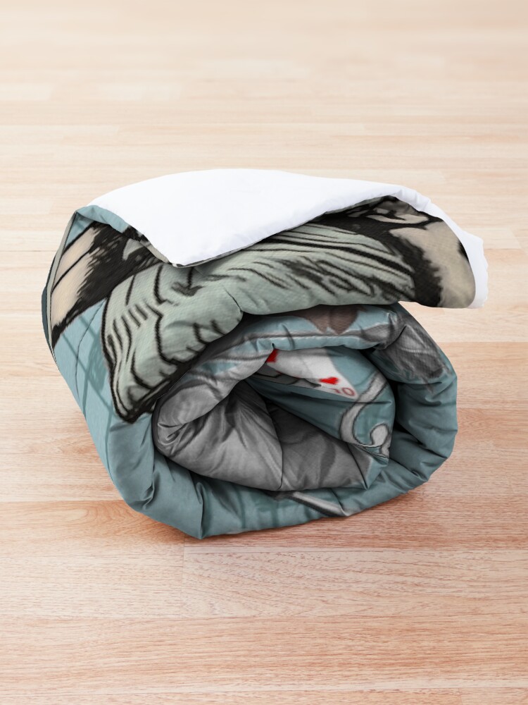 Alternate view of Alice In Wonderland Collage - Vintage Blue Comforter