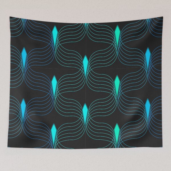 Item preview, Abstract ornaments of sine line with a volume effect  designed and sold by Nata-V.