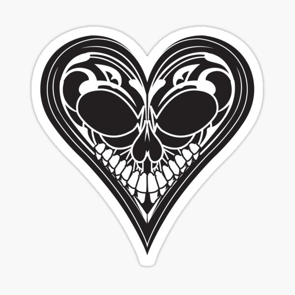Dark Shadows - Skull Heart Sticker