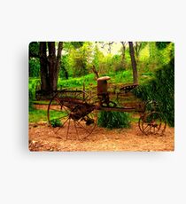 Late 1800s Horse Drawn Corn Planter Canvas Print