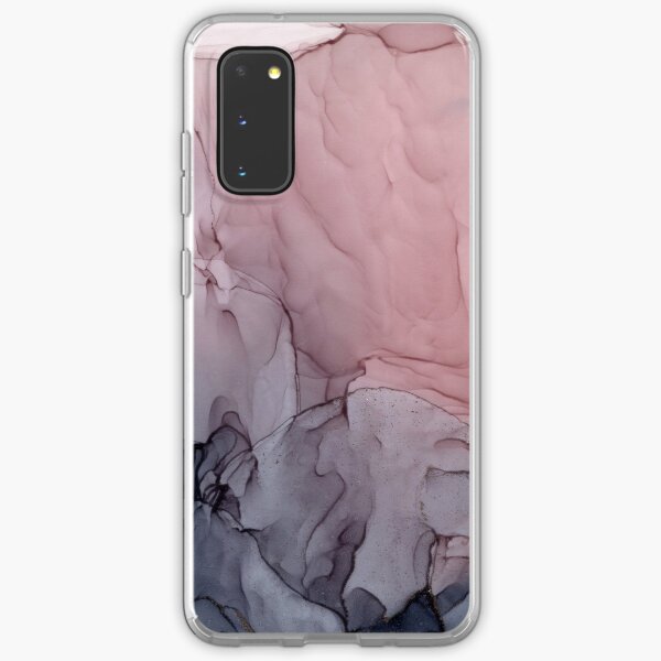 Blush and Gray Flowing Ombre Abstract 1 Samsung Galaxy Soft Case