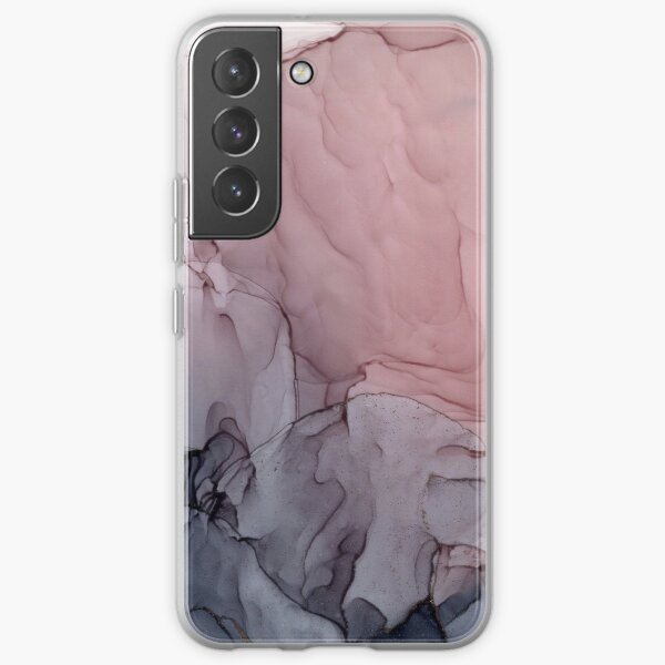 Blush and Gray Flowing Ombre Abstract 1 Samsung Galaxy Soft Case