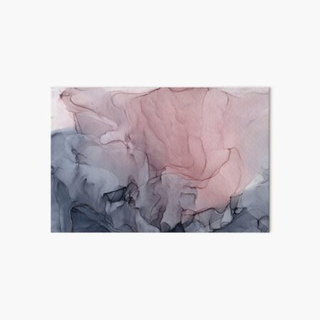 Blush and Gray Flowing Ombre Abstract 1 Art Board Print
