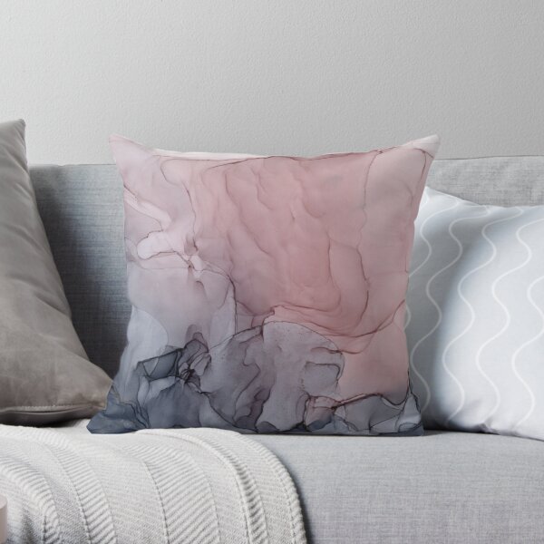 Blush and Gray Flowing Ombre Abstract 1