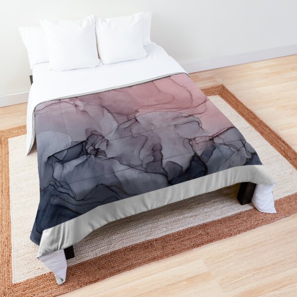 Item preview, Blush and Gray Flowing Ombre Abstract 1 designed and sold by Elizabeth  Karlson.