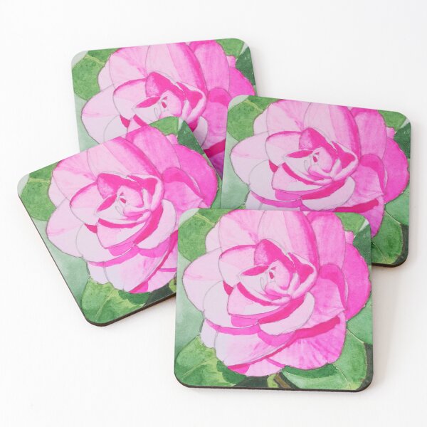 Item preview, Single Pink camellia watercolour flower painting designed and sold by esvb.