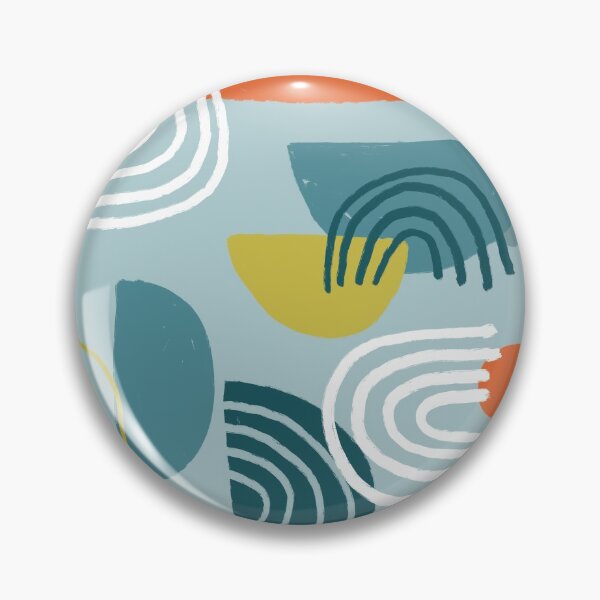 Item preview, Abstract Rainbow on Blue designed and sold by latheandquill.