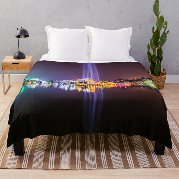 Item preview, Reflection of illuminated city in the lake designed and sold by RezieMart.