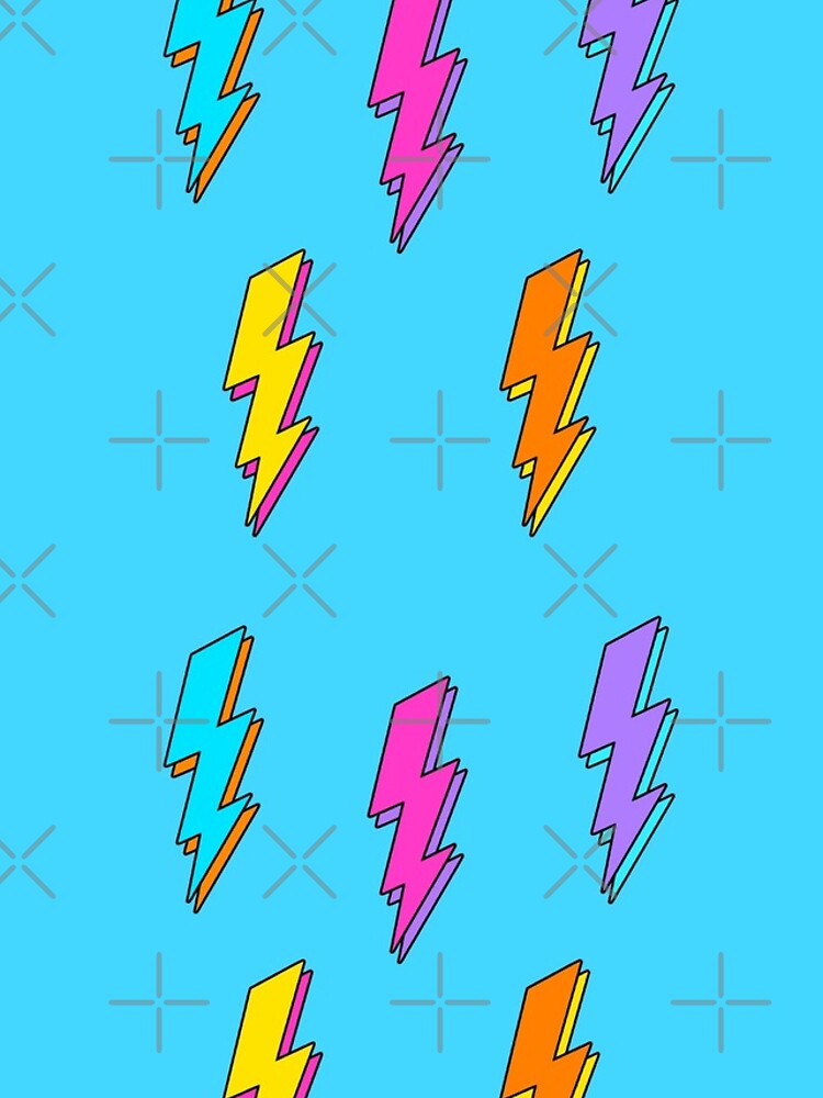 "colorful lightning bolts" iPhone Case for Sale by discostickers