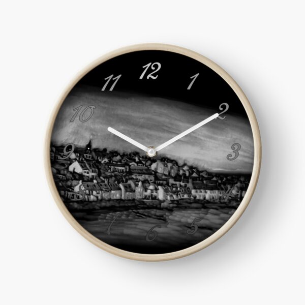 Black and White Version of the Pittenweem Pumpkin Clock