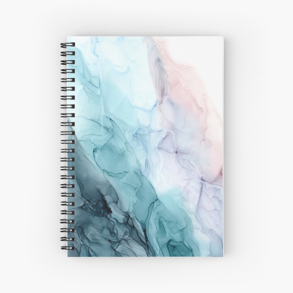 Beachy Pastel Flowing Ombre Abstract 1 Spiral Notebook