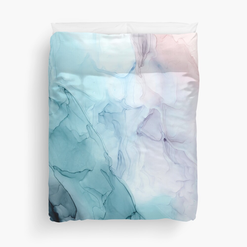 Beachy Pastel Flowing Ombre Abstract 1 Duvet Cover